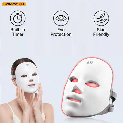7-Color LED Face Mask – Light Device for Home Use, Skin Beauty Tool