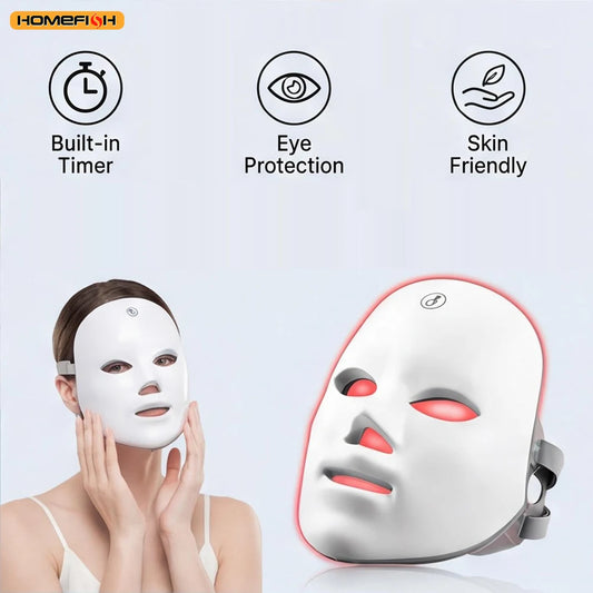 7-Color LED Face Mask – Light Device for Home Use, Skin Beauty Tool