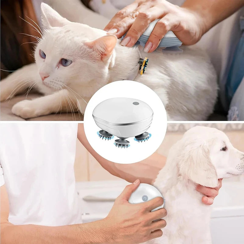 Electric Head Massager with Adjustable Speed Scalp Massage, Full Body Deep Muscle Vibrating Massage Cat Pet Massager