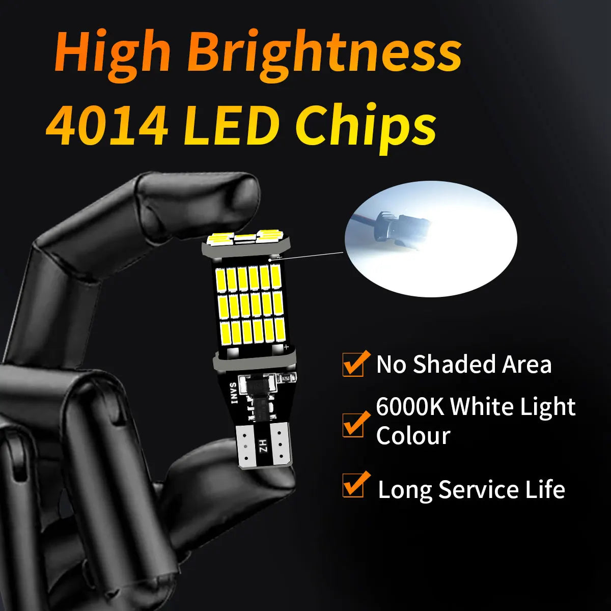 10-pack T15 W16W 921 912 T16 LED high-power ultra-bright bulbs suitable for car turn signal, brake, and reverse light replacemen
