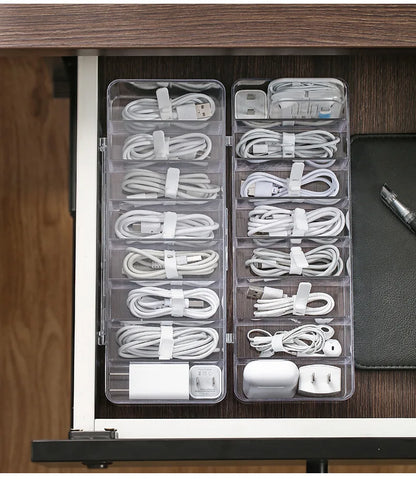 Clearance_Dust proof storage cable box, hub organizer box, desktop data cable storage box, mobile phone charging cable, power co