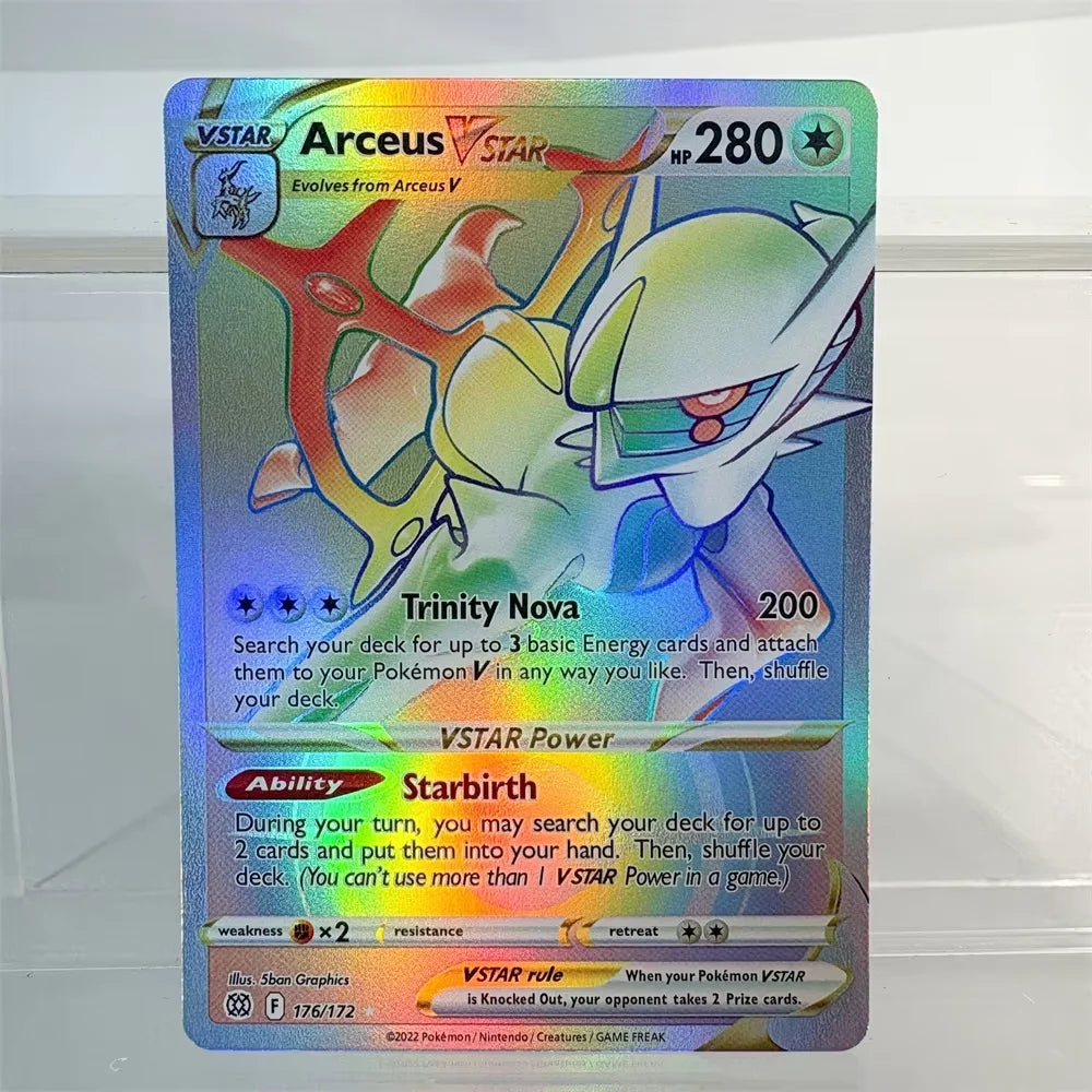 PKM Holo Proxy Cards Blaziken Vmax Aerodactyl Vstar Arceus Beedrill Mew Foil Cards PTCG PROXY The Best Gift for Collectors