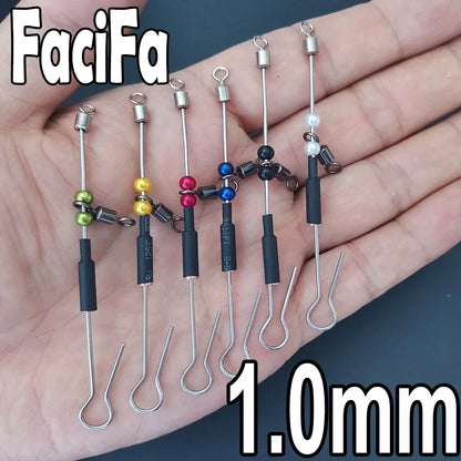 6 Pcs Bearing Swivel Fishing Connector Fast Hook Urfe Para Temporales Enganches Rapidos Para La Pesca Kolay Atma Aparati