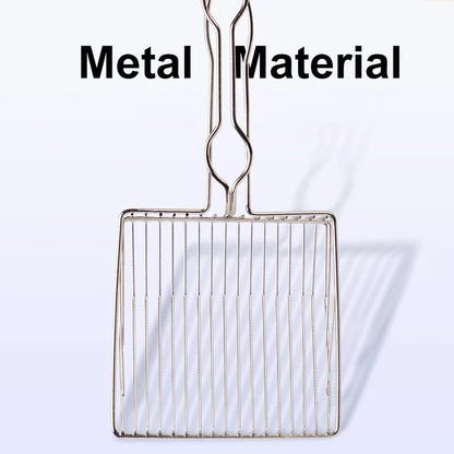 Pet Dung Shovel Stainless Steel Cat Litter Shovel Pet Cleaning Tool Cat Litter Spoon Stainless Steel Durable Handle