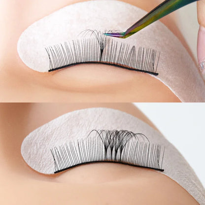 SONG LASHE 3D-5D 07/10 Thickness Narrow  Pointy Base Loose Fans Thin Stem Volume Lash Cluster Professional Eyelash Extensions