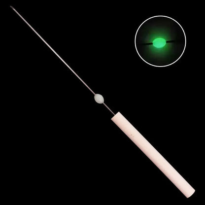 1pc 22.5cm Worm Baiting Needle Driller No-Escaping Hook Needle Quick Earthworm Hooking Needle Pins Hollow Gas Needle FishingTool