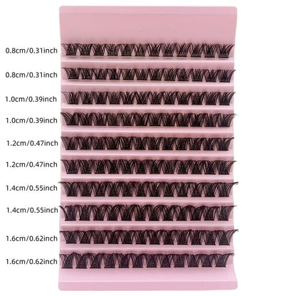 Lash Clusters 120pcs Cluster Lashes 8-16mm Individual Lashes Natural Look D Curl Fluffy Cluster Lashes DIY Eyelash Extension
