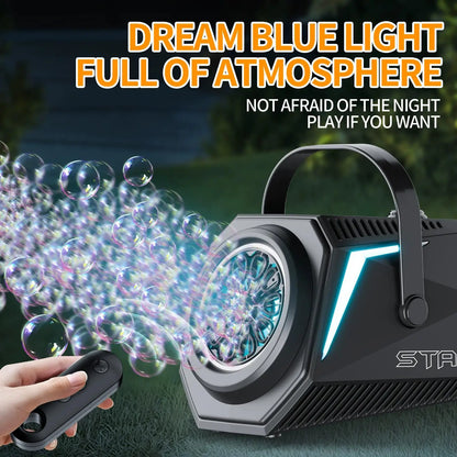 10 holes Bubble machine electric charging remote control squirt toy for outdoor garden party Create surprises bubble blower kids