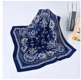 Luxury Brand Silk Square Paisley Scarf Women Satin Neck Hair Tie Band Soft Bandana Neckerchife 2025 Hijab Head Female Foulard