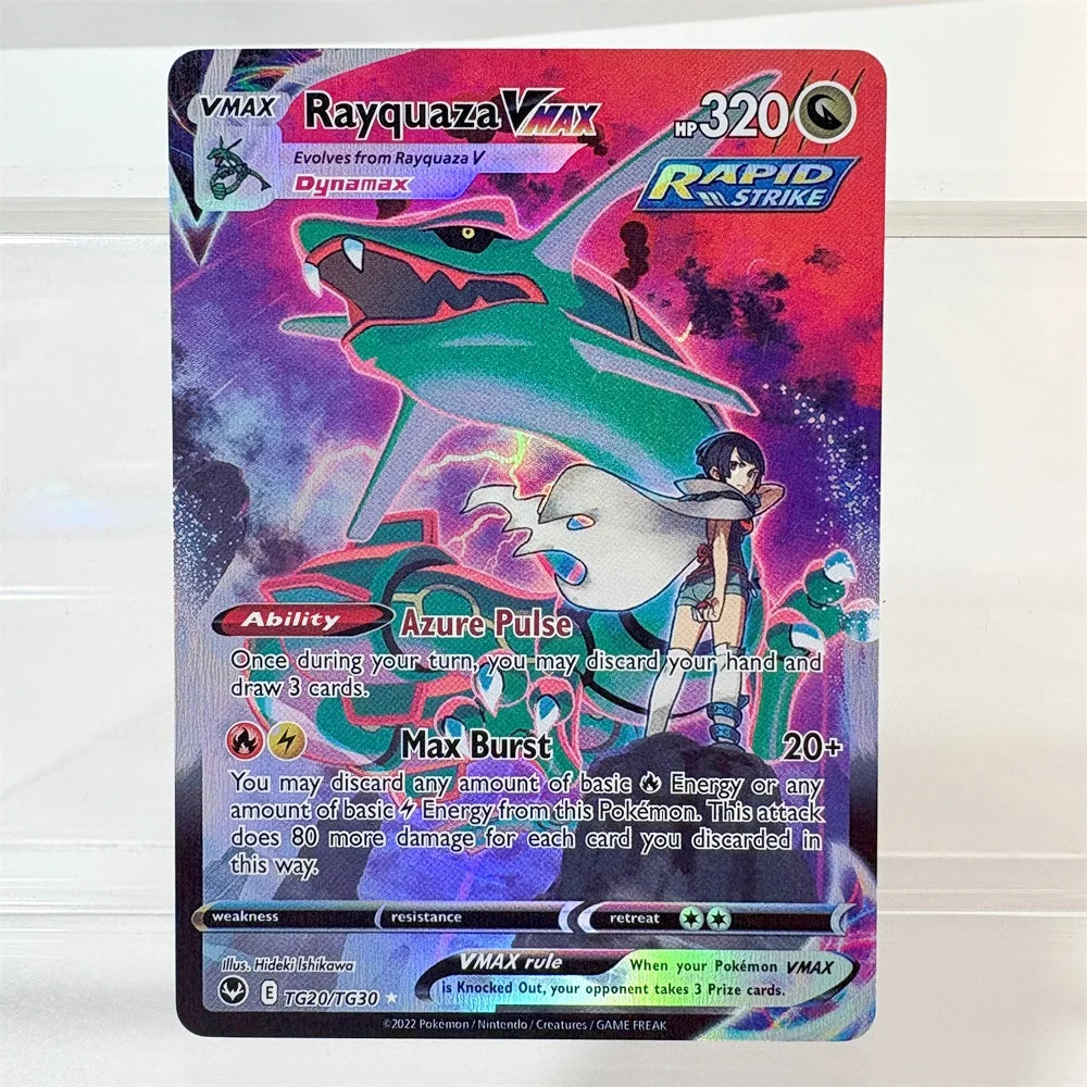 PKM PTCG High Quality Umbreon Vmax Glaceon Vstar Rayquaza Vmax Lono Proxy Foil Cards Game Collection Anime Cards