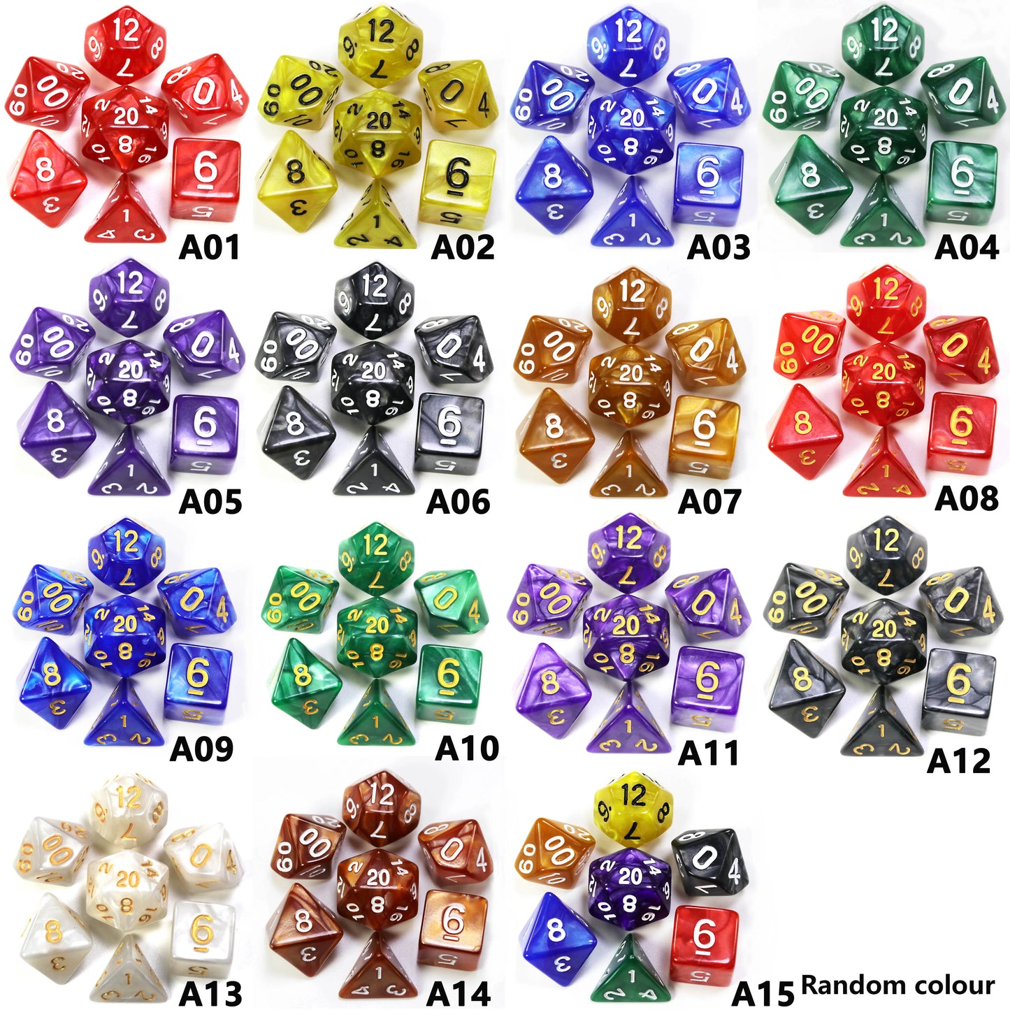 Custom Dice DND Marble Dice Various Colours Available And Beautiful Marble Effect Pearl Veins Effect For Party Roll Playing Game