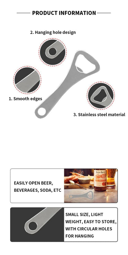 10PCS- Stainless Steel Opener, Creative Beer Can Opener, Household Stainless Steel Bottle Opener
