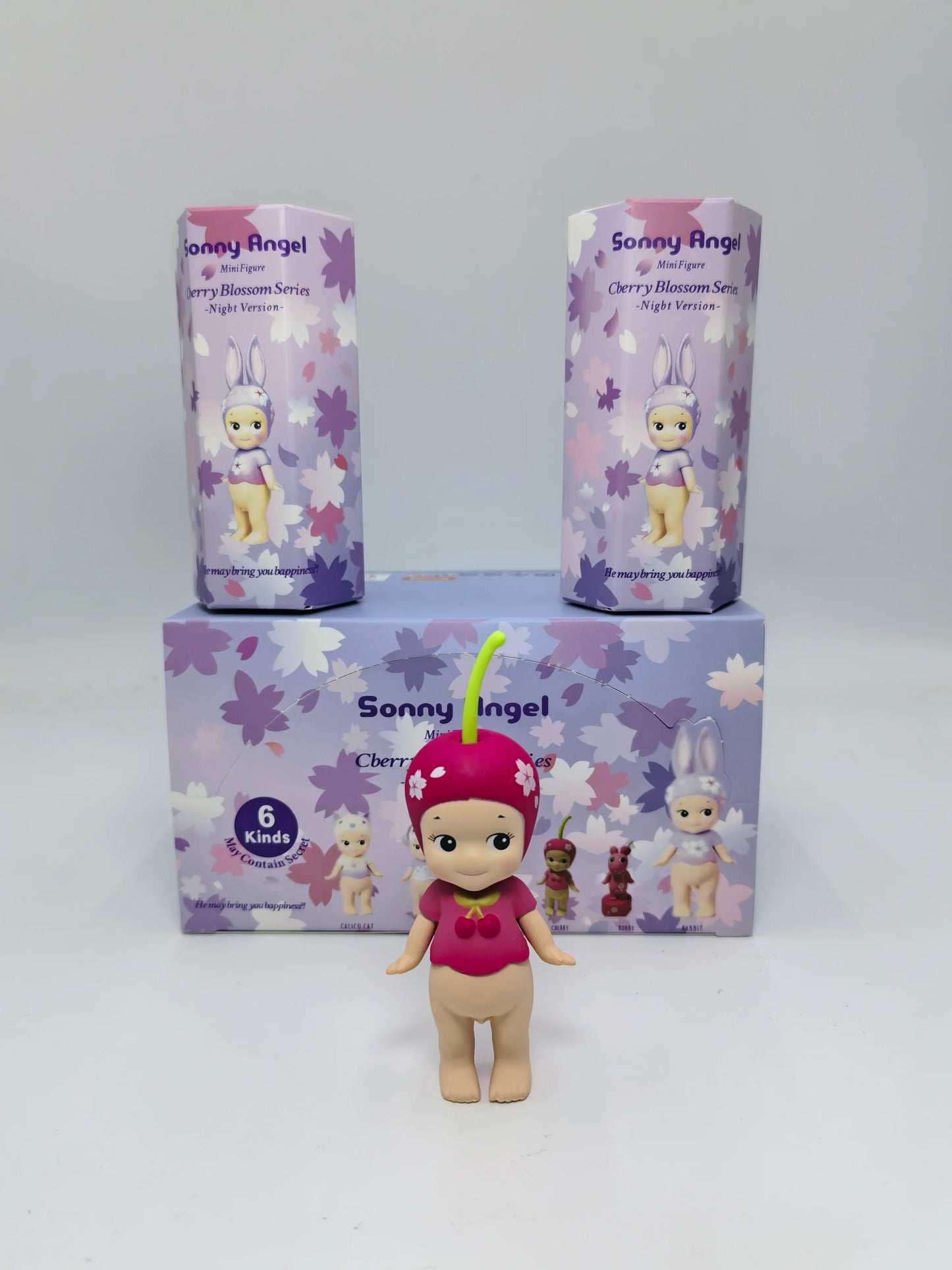 Sonny Angel Blind Box Purple Cherry Blossom Series Nigbt Minifigure Version Decoration Cute Mystery Surprise Giff
