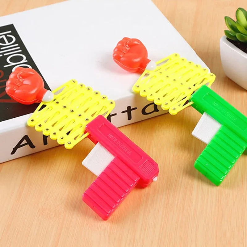 2PCS Retractable Fist Shooter Trick Toy Gun Funny Prank Toys Plastic Festival Gift for Fun Classic Elastic Telescopic Fist