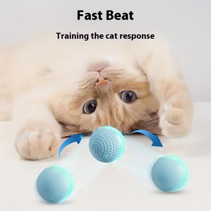 Smart Cat Toys Ball Automatic Interactive Pets Electric Rolling Teaser USB Rechargeable Kitty Moving Bouncing Ball Birthday Gift