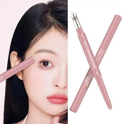2 In 1 Double Ended Lying Silkworm Pen Two-tone Natural Under Eye Highlighter & Shadow Stick For Korean Makeup