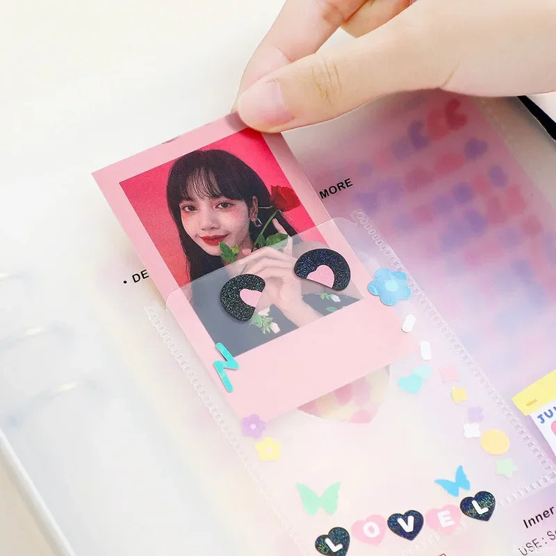 A5 Photocard Binder Cover Kpop Photo Album Simple Card Binder Collect Book Loose-leaf Photocard Album Kpop Card Binder
