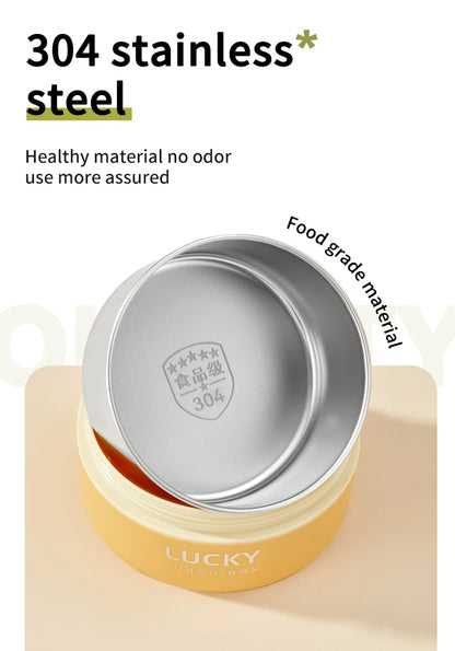 WORTHBUY Portable Sealed Thermal Lunch Box For Kids Stackable Microwave 304 Stainless Steel Bento Box Insulated Food Container