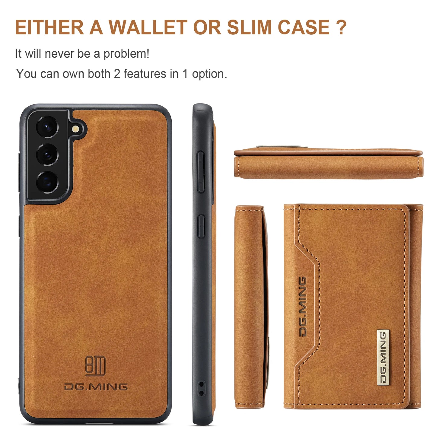 Magnetic Detachable Leather Wallet Case for Samsung Galaxy S25 Ultra S24 FE S23 Plus S22 A16 A36 A35 A55 A15 Cards Holder Cover