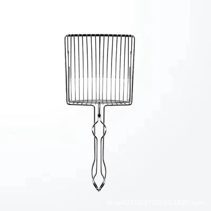 Pet Dung Shovel Stainless Steel Cat Litter Shovel Pet Cleaning Tool Cat Litter Spoon Stainless Steel Durable Handle