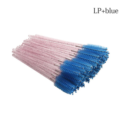100/200pcs Crystal Eyelash Makeup Brush Eyelashes Extension Microbrush Mascara Applicator Spoolie Brushes Lash Tech Supplies
