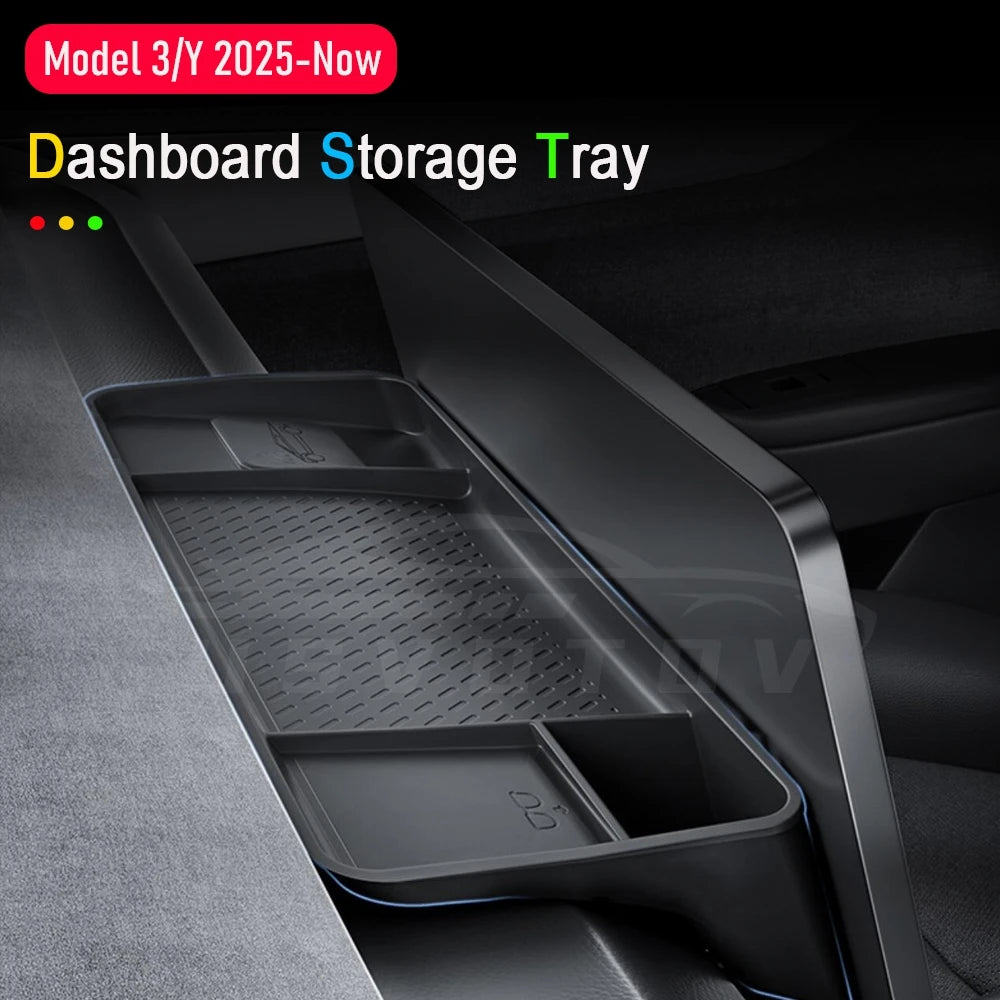 Center Console Organizer For Tesla Model Y Juniper Model 3 Dashboard Behind Screen Storage Box Sunglasses Holder Car Accessories