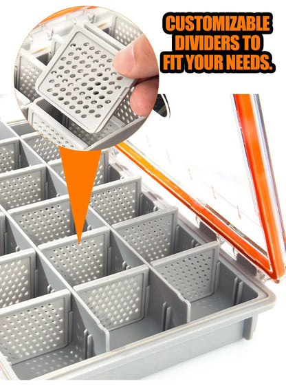 Kingdom Fishing Tackle Box 2 Sizes  Multifunction Tackle Trays Organizer with Removable Dividers Fishing Lure Storage Box