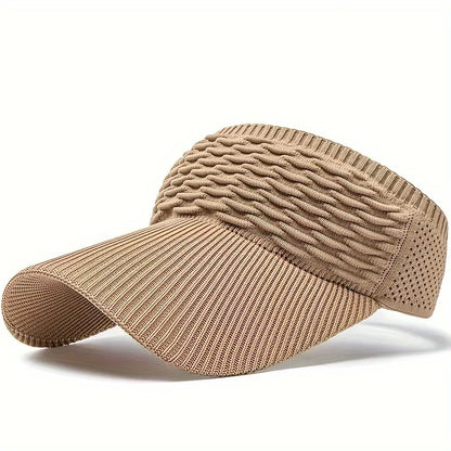 1pc Women Anti-UV Sun Hats Breathable Adjustable Empty Top Visor Caps for Tennis Golf Running Travel Beach Sport Outdoor Hat