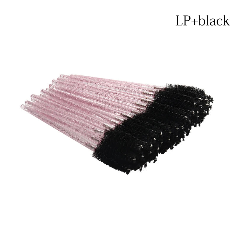 100/200pcs Crystal Eyelash Makeup Brush Eyelashes Extension Microbrush Mascara Applicator Spoolie Brushes Lash Tech Supplies