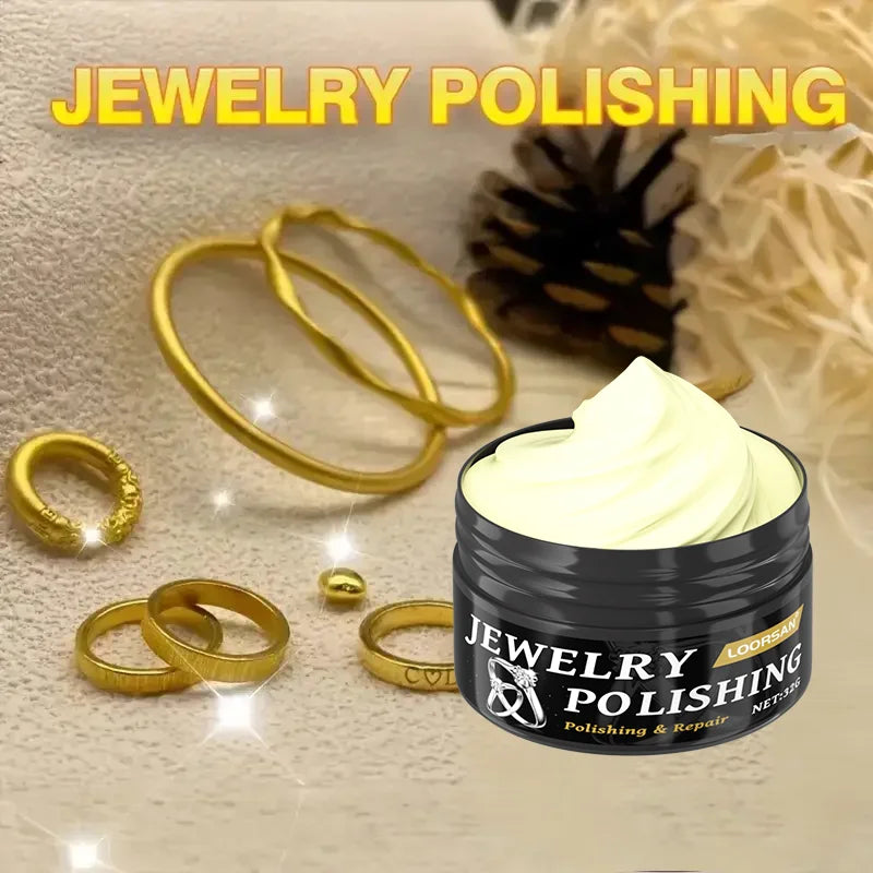 LOORSAN Jewelry Polishing Cream 32G Gold Silver Ring Bracelet Cleaning Sparkle Tarnish Remover Restore Shine Restore Luster Care
