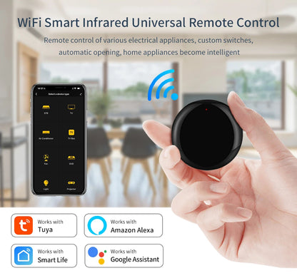 Tuya WiFi IR Remote Controler Smart Universal Infrared Smart Home APP Voice Control for TV Via Smart Life APP Alexa Google Home