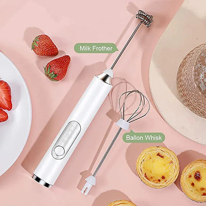TINSOL  Electric Milk Frother Mini Handheld Wireless Powerful USB Rechargeable Convenience Coffee Milk Whipping Kitchen Whisks
