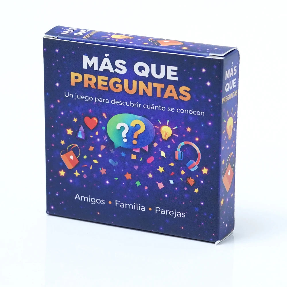 Español Mas Que Preguntas Juego de Cartas de Preguntas para Amigos Familia y Parejas Juego de Mesa Conversacional