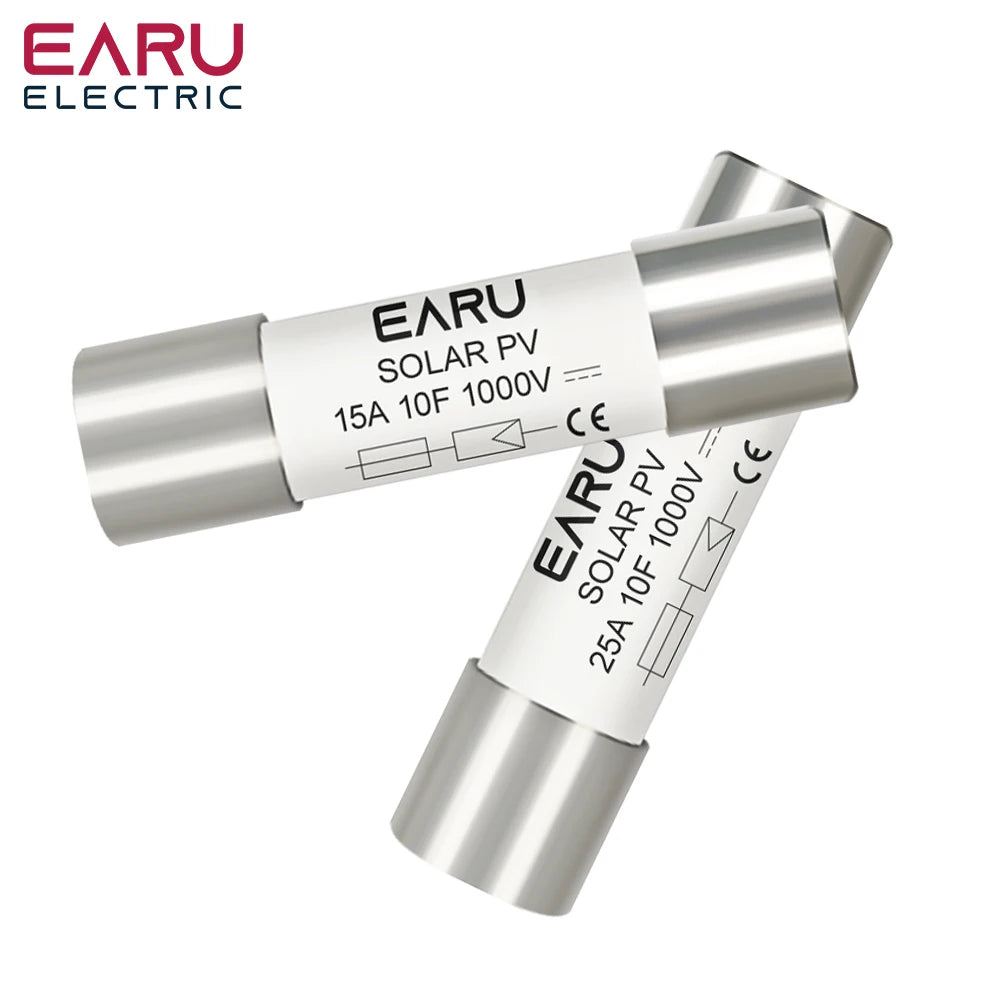 EARU 1/5/10/20/30PCS Solar DC1000V PV Fuse 6A 10A 15A 20A 25A 30A 32A High Voltage for Solar System Short Circuit Protection GPV