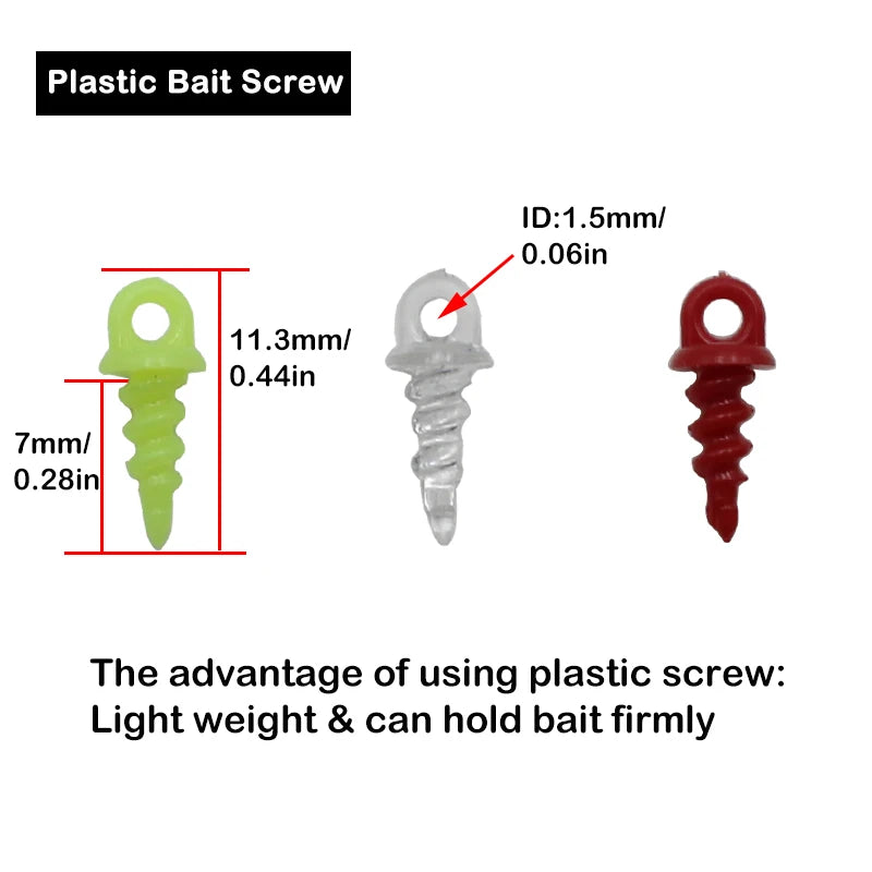 Carp Bait Screws With Ring Mirco Swivel Carp Bait For Carp Ronnie Rig Zig Chod Boilies Screws Carp Hiar Rig Terminal Tackle
