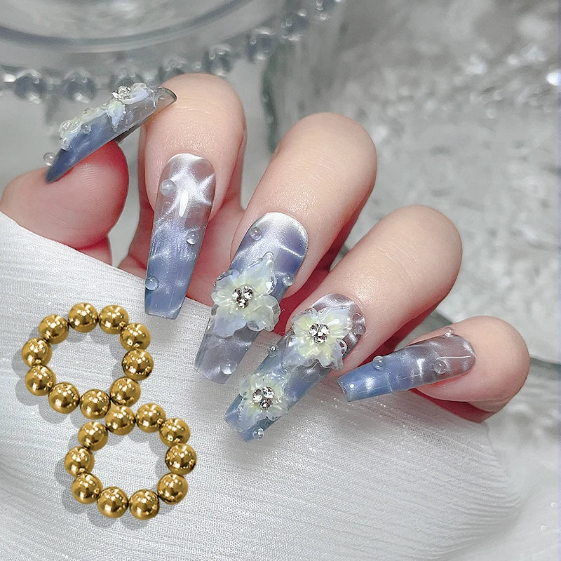 10pcs/20pcs Water Ripple Cat Eye Magnetic Gel Beads Multifunctional Nail Art Flower Carving Cat Magnet DIY Nail Art Design Tool