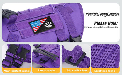 Tactical Chest Strap Large Dog Explosion proof Outdoor Anti slip Tank Top Pet Traction Dog Harness Reinforcement Loop Dog Walkin