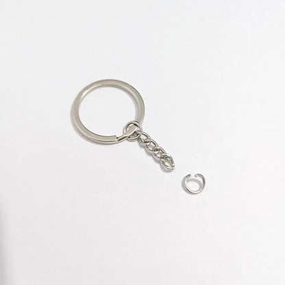 20/50pcs Silver Color Metal Blank Keyring Keychain Split Ring Keyfob Key Holder Rings DIY Findings Making Keychain Accessories ﻿
