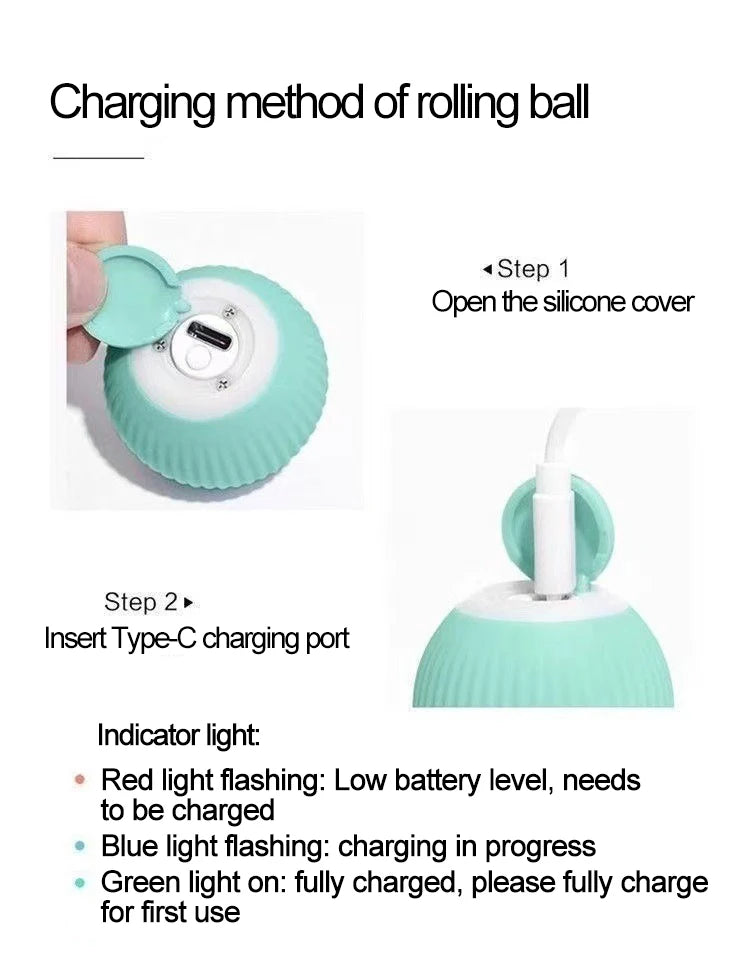 Interactive Cat Ball Automatic Cat Toy Indoor Cat Toy Electric Games Pet Products MWJ01