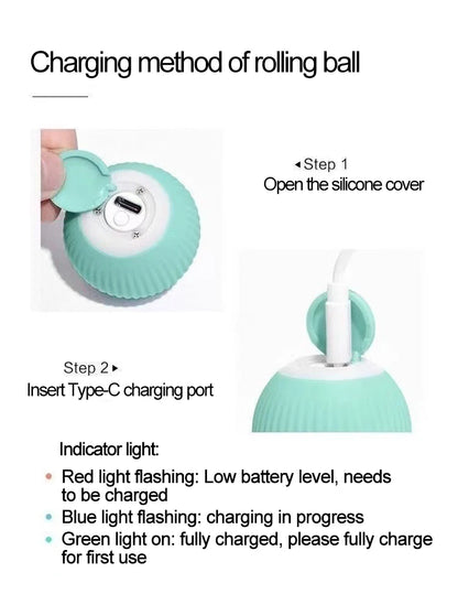 Interactive Cat Ball Automatic Cat Toy Indoor Cat Toy Electric Games Pet Products MWJ01