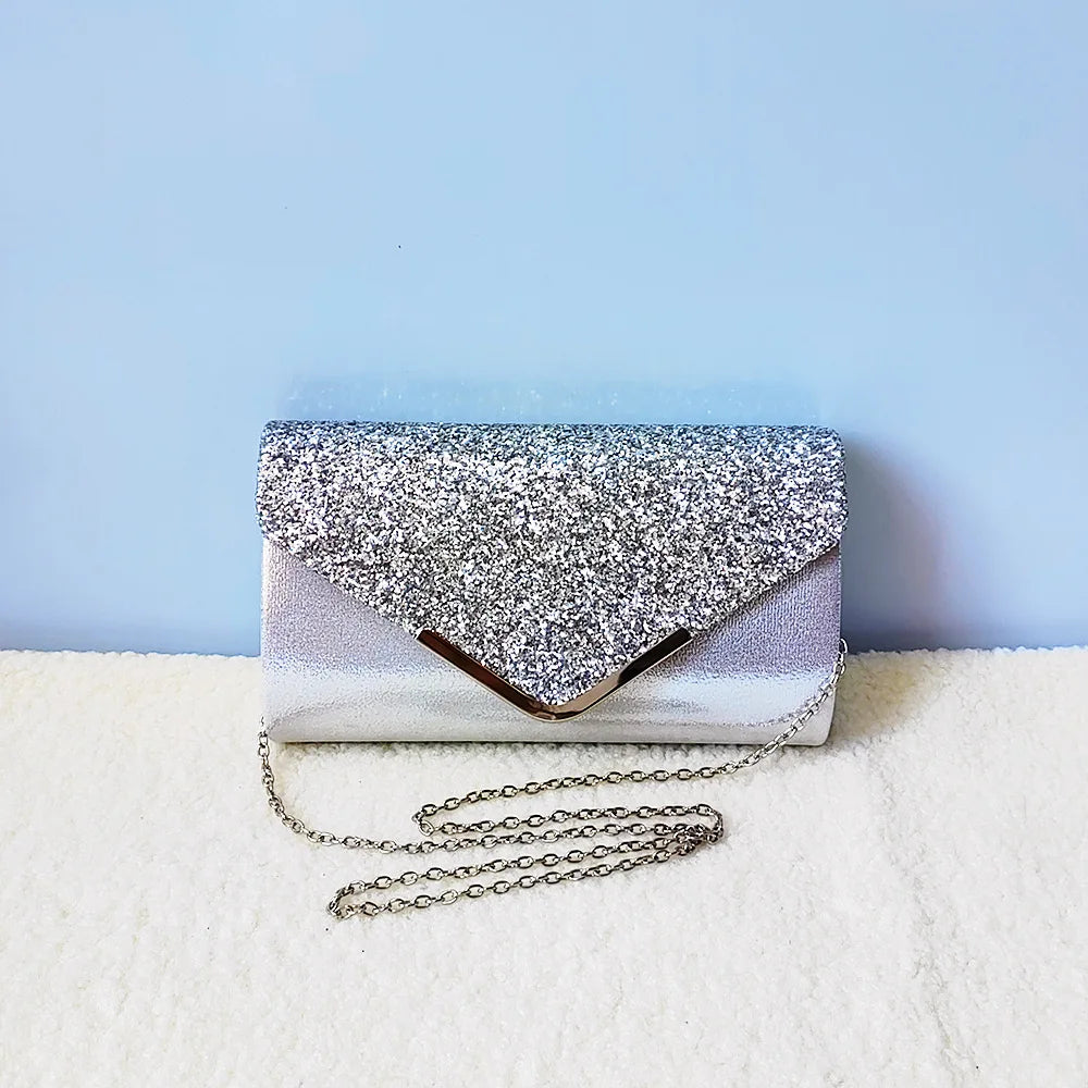 Fashion Banquet Bag, Sparkling Handbag, Wedding Bridesmaid Bag, Evening Party Bag, Formal Dress Bag, Shoulder Bags Chain
