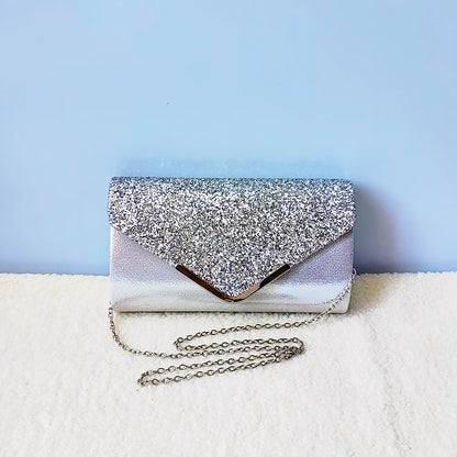 Fashion Banquet Bag, Sparkling Handbag, Wedding Bridesmaid Bag, Evening Party Bag, Formal Dress Bag, Shoulder Bags Chain