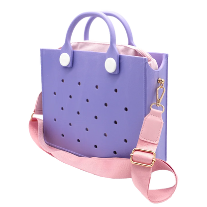 EVA Large Leather Shoulder Bag Handbag Tote Bag Storage for Women Casual Waterproof Beach Bag Hole Fit Charm Fashion Storage Bag