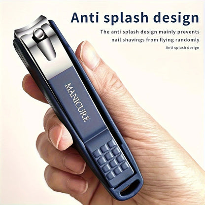 Stainless Steel Nail Clippers Manicure Tools Large Opening Nail Trimmer Anti Splash Design Sharp Edge Christmas Gift