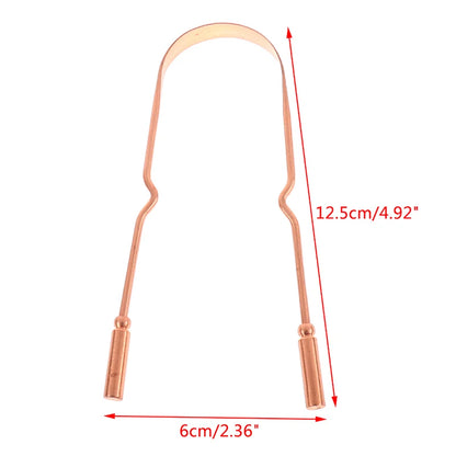 1Pc Pure Copper Tongue Scraper Oral Cleaner Brush Fresh Cleaning Hygiene For Men And Women High Quality Tounge Scraper 3 Styles