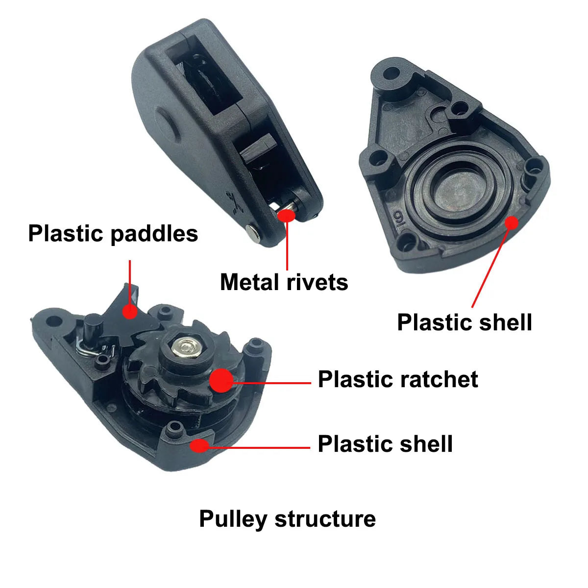 4mm Camping Tent Tie Down Rope Tightener Fastening Pulley Ratchet Hangers Awning Rope Hook Canopy Buckle Rope Tightening Tool