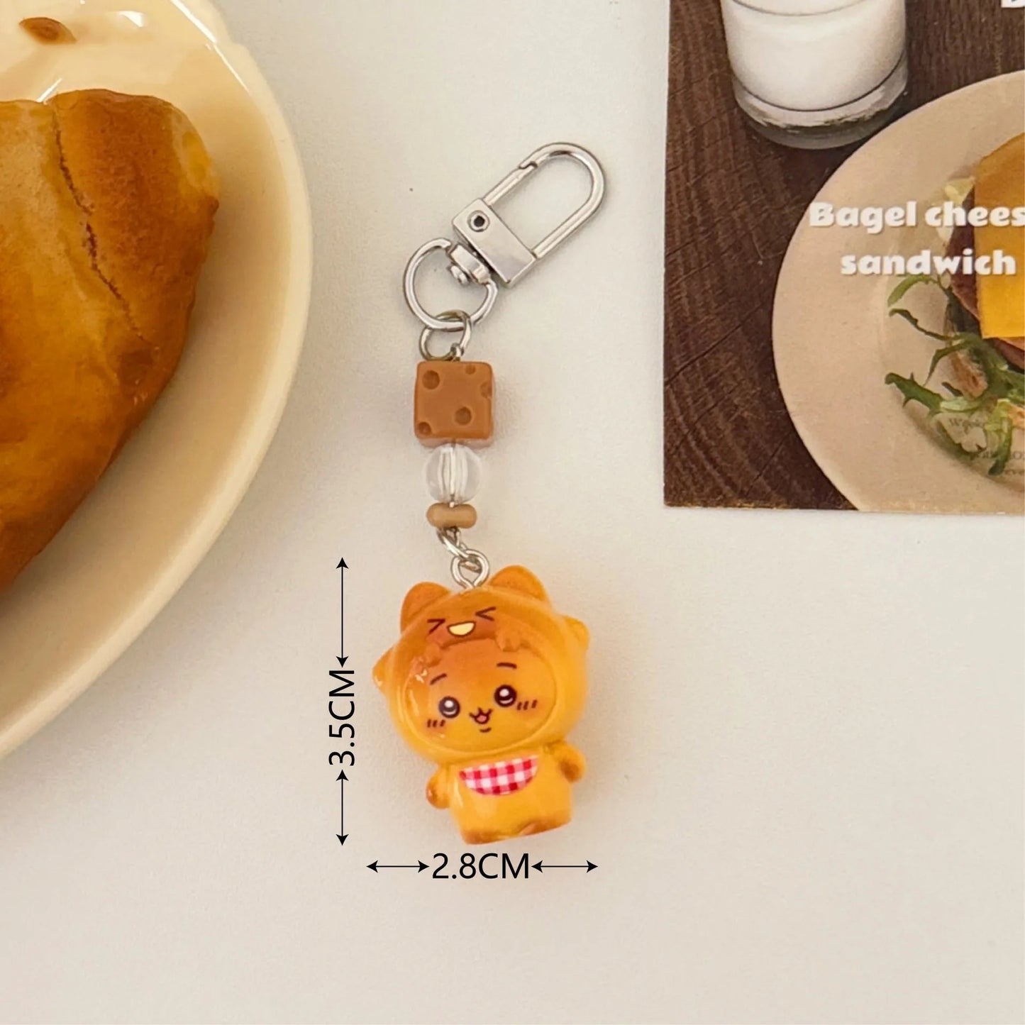 1/3 Pcs  Chiikawa 3D Cartoon Keychain Cute And Funny Bib Pendant Backpack Small Pendant
