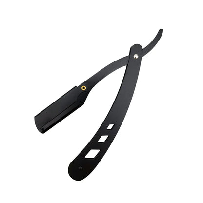 Men's Straight Hairdresser Razor Hair Removal Shaving Armpit Hair Pubic Hair Folding Razor Hair Removal Tool (Without blade)