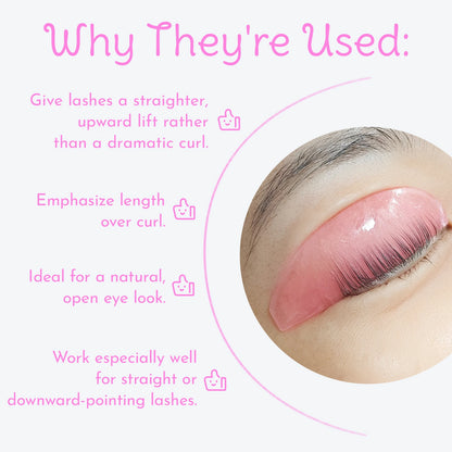 Lomansa Korea 1 Pair Reusable Silicone Eyelash Perm Lashes Rod Shield Lash Softening Pads Eyelash Curler Makeup Lash Lift Tools