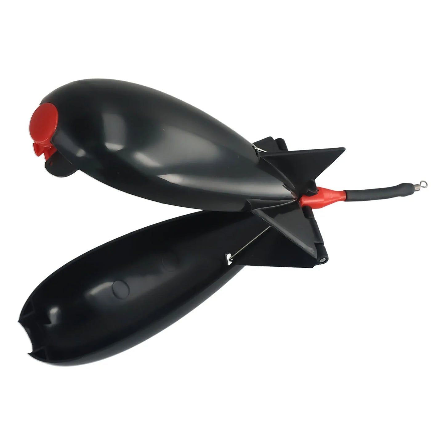 Fishing Rocket Feeder Carp Fishing Rocket Feeder Spod Bomb Float Lure Bait Holder Pellet Rocket Feeder Black Fishing Accessory
